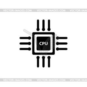 Значок процессора - изображение в векторном виде
