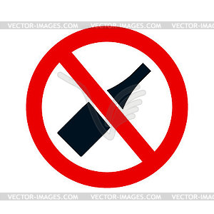 No alcohol icon - vector clipart