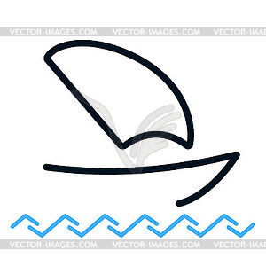 Sailing boat icon - vector image