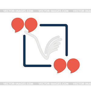Quote blank template - vector EPS clipart