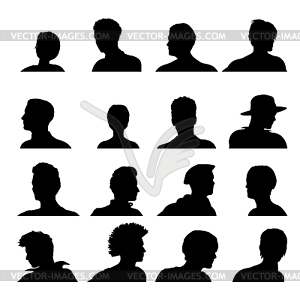 Anonymous avatar set - vector clip art