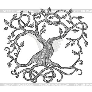 Кельтский Древо Жизни - векторное изображение клипарта
