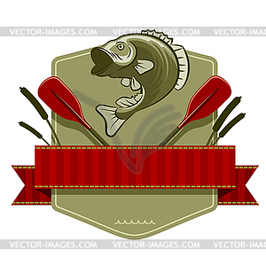 Fishing Emblem - vector clipart