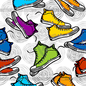 Sneakers Pattern - vector clipart