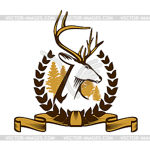 Deer Emblem - vector image