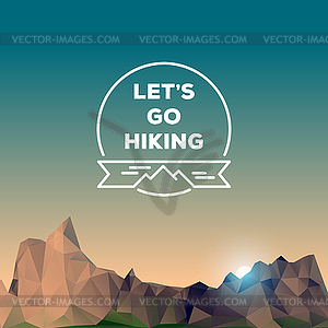 Polygonal Mountains - vector clipart