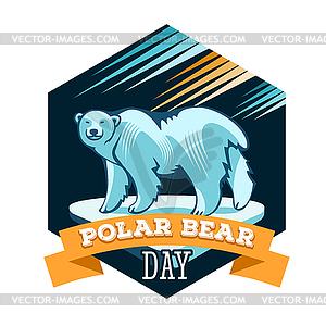 Polar Bear Day - vector clipart