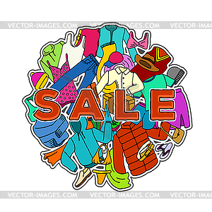 Sale Season. Doodle Cloth Collection - vector clipart