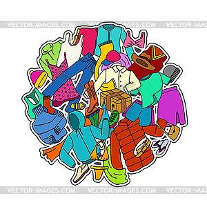 Doodle Cloth Collection - vector image