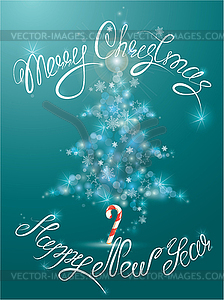 Сияющий абстрактный Рождество елка сделана из блесток - векторный клипарт / векторное изображение