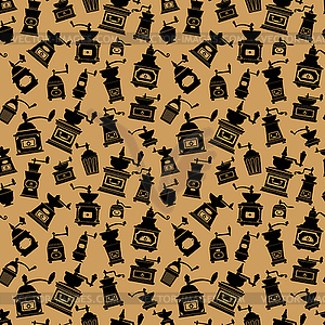 Seamless pattern with different shapes vintage - vector image