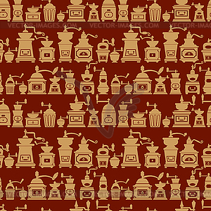 Seamless pattern with different shapes vintage - vector clipart