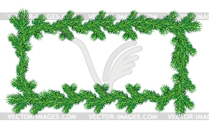 Frame of Christmas fir tree branches in - vector EPS clipart