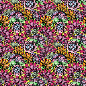 Abstract decorative seamless pattern with floral - vector clip art