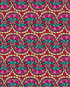 Abstract decorative seamless pattern with floral - vector clipart