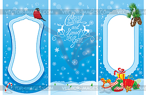 Set of vertical banners - Christmas and New Year - vector EPS clipart