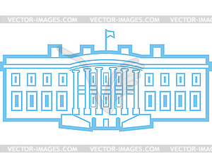 White House in Washington DC - vector image