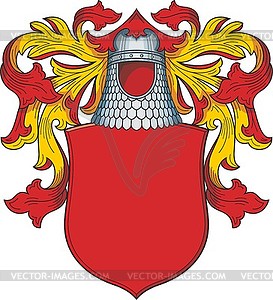 Personal russian coat of arms template - vector clipart