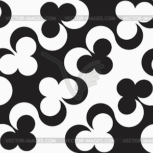 Black and white alternating diagonal clubs - vector clipart