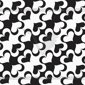 Black and white alternating diagonal spades - vector clip art