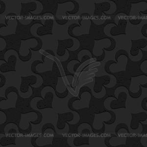 Black textured plastic diagonal spades - vector image