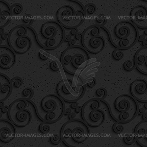 Черный текстурированный пластик диагонали спираль процветать - стоковый векторный клипарт