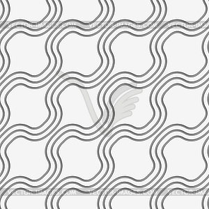 Perforated diagonal bulging waves - vector image