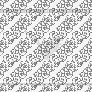 Perforated diagonal spiral flourish shapes small - vector image