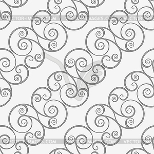 Perforated diagonal spiral flourish shapes - vector EPS clipart