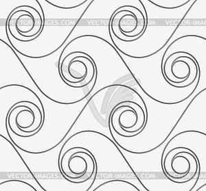 Perforated horizontal winding spirals - vector image