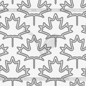 Perforated maple leaves double countered - vector clipart / vector image