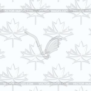 Quilling paper countered maple leaves with veins - vector image