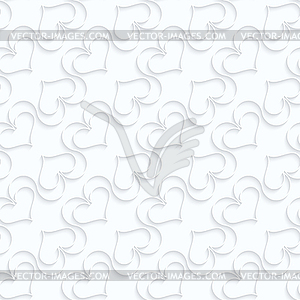 Quilling paper diagonal spades on vine - vector image