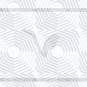 Quilling paper offset octagons - vector image