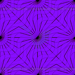 Retro 3D purple waves and rays - vector image