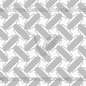 Shades of gray double T shapes with offset - vector clip art