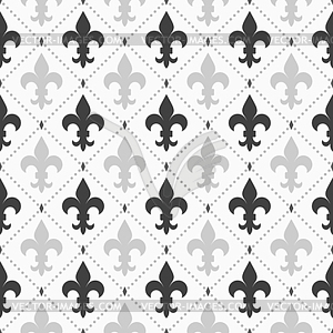 Shades of gray light and dark Fleur-de-lis - vector image