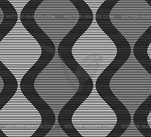 Shades of gray striped dark and light bulging - vector clipart