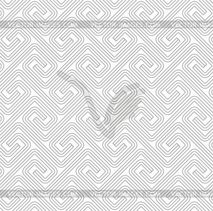 Slim gray countered fastened square spirals - vector image