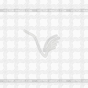 Slim gray diagonal bulging waves - white & black vector clipart