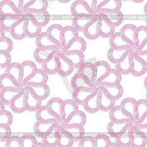 Белый 3D с цветами розовые цветы - векторное изображение