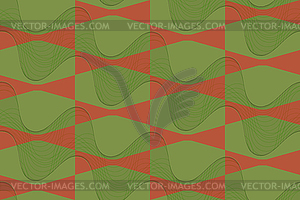 Retro 3D brown and green wavy - vector clipart