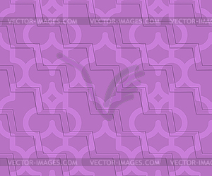 Retro 3D purple zigzag cut Marrakech - vector clipart