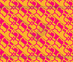 Retro 3D yellow and pink Marrakech - vector clipart / vector image