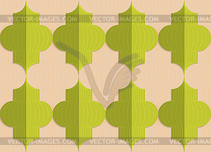 Retro fold green striped bulbs - vector image