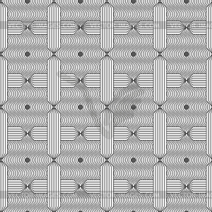 Тонкий серый заштрихованы кресты на волнах - векторный клипарт / векторное изображение