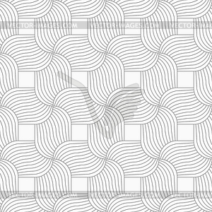 Slim gray hatched wavy pedals - vector image