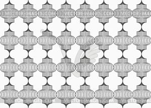 Slim gray vertical Chinese lanterns grid - royalty-free vector image