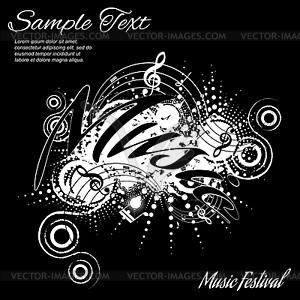 Background music, abstraction - vector clipart