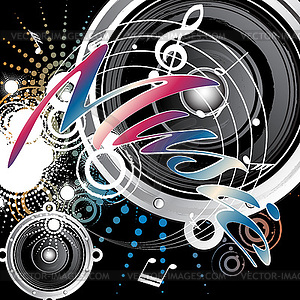 Background music, abstraction - vector image